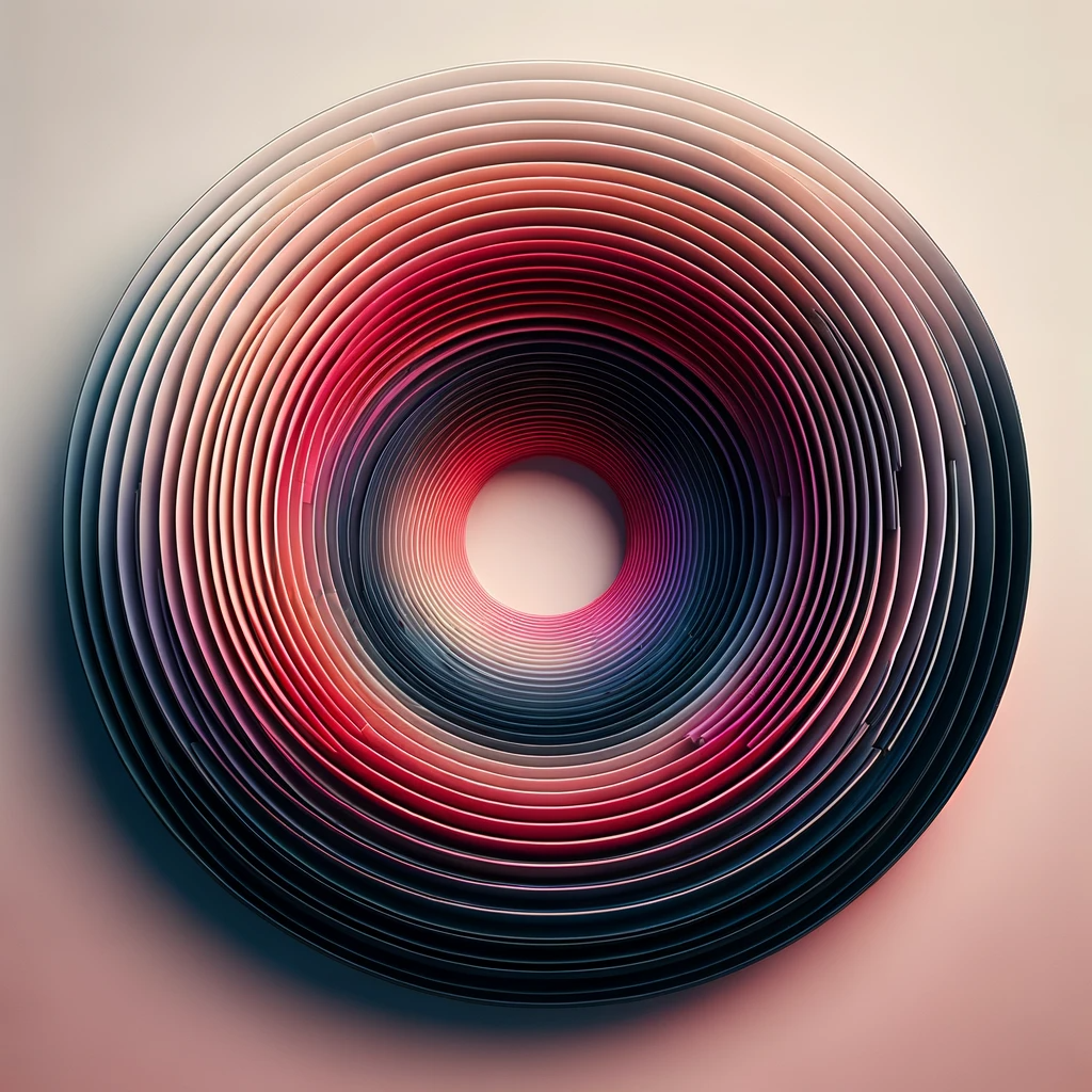 Composición abstracta de anillos de la identidad visual anterior de Startup Studio